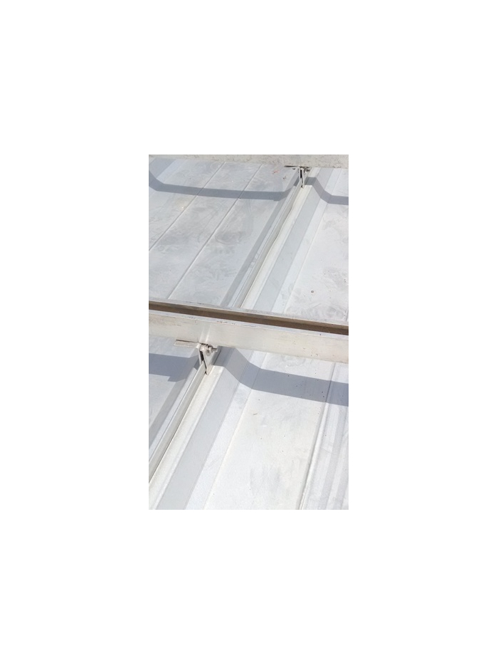 NON PENETRATING SOLAR MOUNTING ON SEAM TYPE SHEET