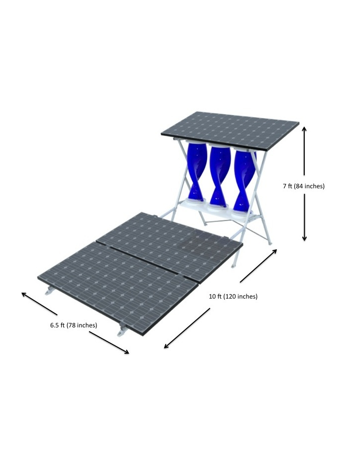 2 KW Hybrid (Solar + Wind) System