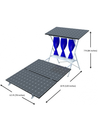 7 KW Hybrid (Solar + Wind) Battery backup
