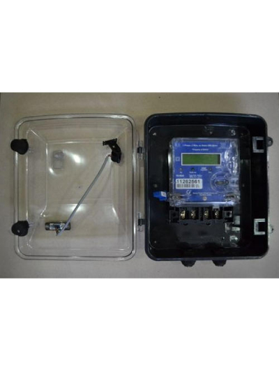 Polycarbonate Meter Box Three Phase with Black + PC cover