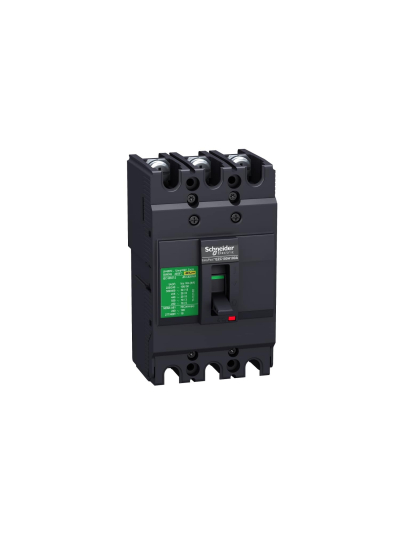 SCHNEIDER, 3 POLE, 32A, with Fixed Thermal Magnetic Trip Unit, EasyPact EZC MCCB