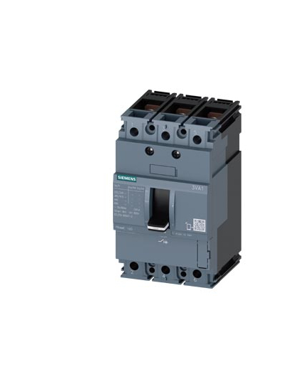 SIEMENS, SENTRON 3VA 3 Pole 50A 25kA MCCB