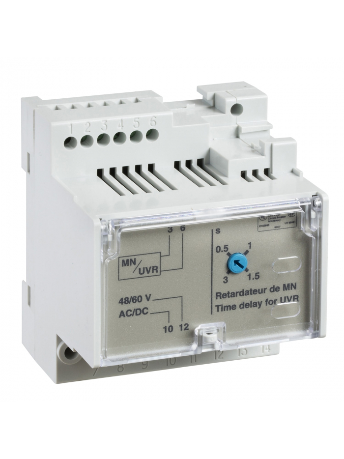 SCHNEIDER, 100/130V AC/DC, R not adjustable, MN Delay Unit for EasyPact MVS ACB
