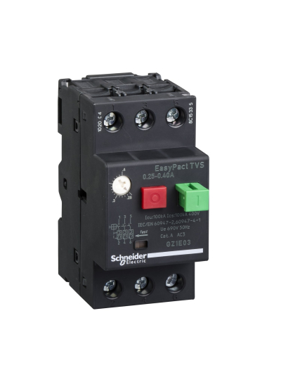 SCHNEIDER, 0.40A, GZ1-E  with Pushbutton control for ETVS CB for Motor Protection
