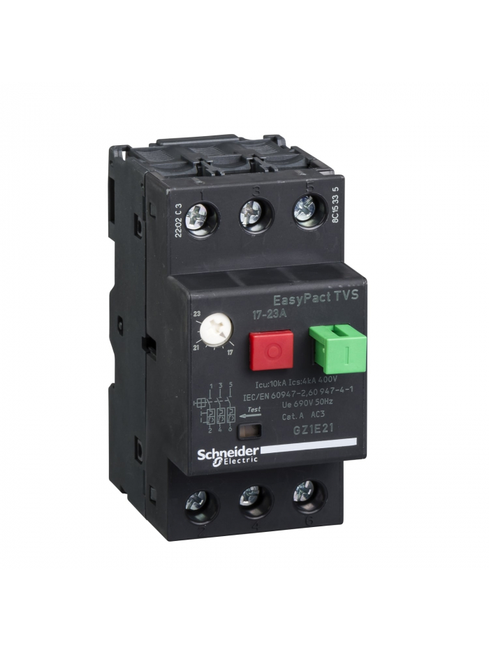 SCHNEIDER, 23A, GZ1-E  with Pushbutton control for ETVS CB for Motor Protection
