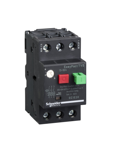 SCHNEIDER, 18A, GZ1-E  with Pushbutton control for ETVS CB for Motor Protection
