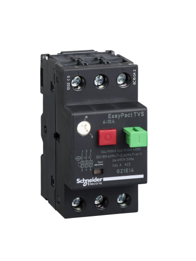 SCHNEIDER, 10A, GZ1-E with Pushbutton control for ETVS CB for Motor Protection 