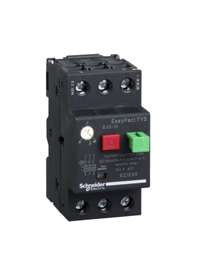 SCHNEIDER, 1.0A, GZ1-E with Pushbutton control for ETVS CB for Motor Protection 