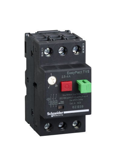 SCHNEIDER, 4A, GZ1-E  with Pushbutton control for ETVS CB for Motor Protection
