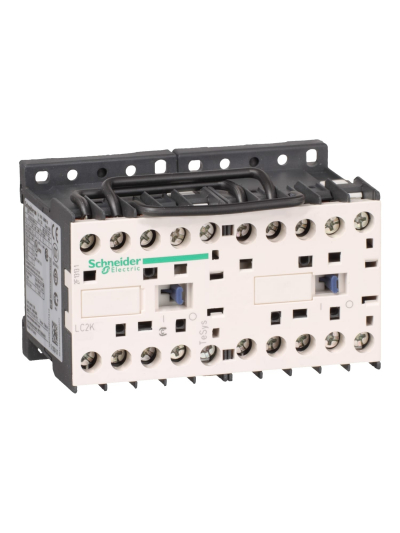 SCHNEIDER, 3 Pole, 6A, 110V AC, TeSys K-model Reversing Contactor