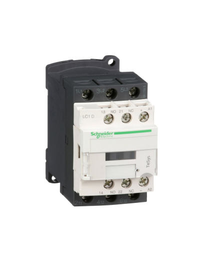 SCHNEIDER, 3 Pole, 9A, 24V DC, TeSys D-model Power Contactor