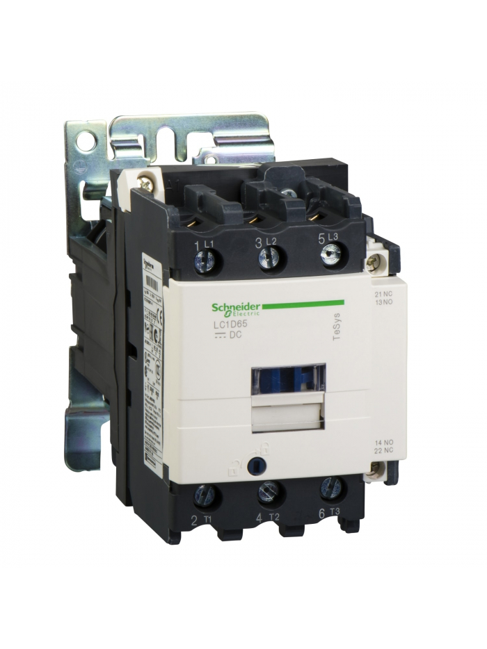 SCHNEIDER, 3 Pole, 80A, 110V DC, TeSys D-model Power Contactor