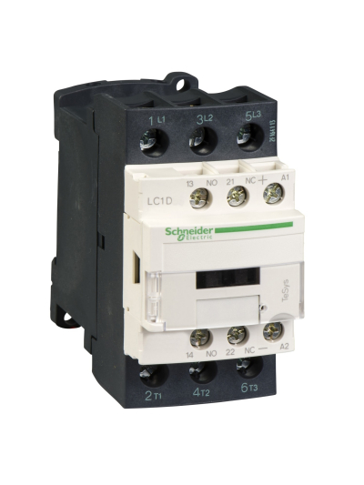 SCHNEIDER, 3 Pole, 38A, 220V DC, TeSys D-model Power Contactor