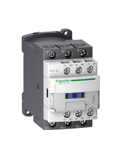 SCHNEIDER, 3 Pole, 32A, 24V DC Low Consumption TeSys D-model Power Contactor