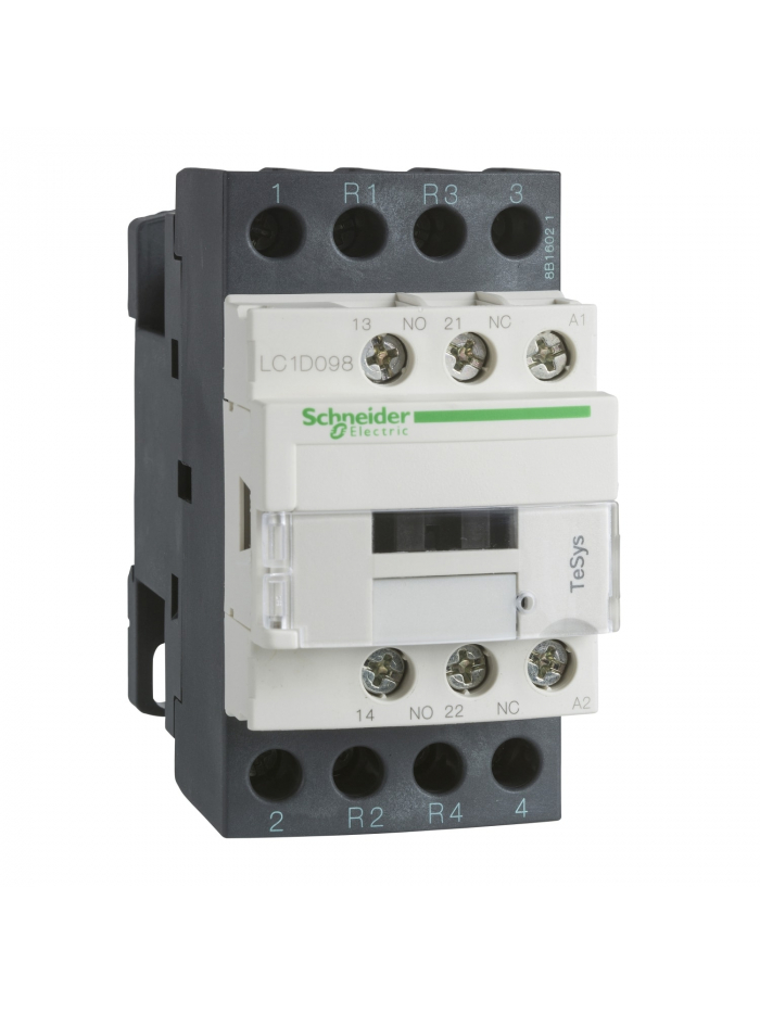 SCHNEIDER, 4 Pole, 110V DC, TeSys D Model Power Contactor
