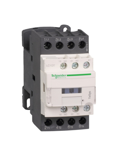 SCHNEIDER, 4 Pole, 110V DC, TeSys D Model Power Contactor