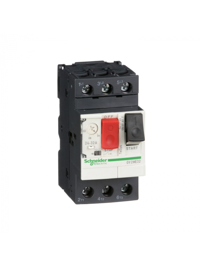 Schneider, 32A, 10kA, TeSys CB for  Motor Protection With Push button Control 