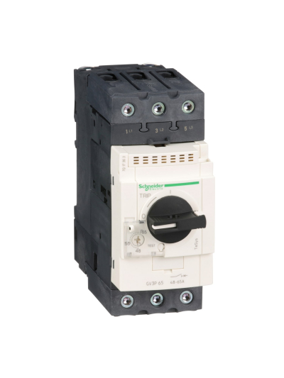 Schneider, 65A, 50kA, TeSys CB for Motor Protection With Rotary Handle Control