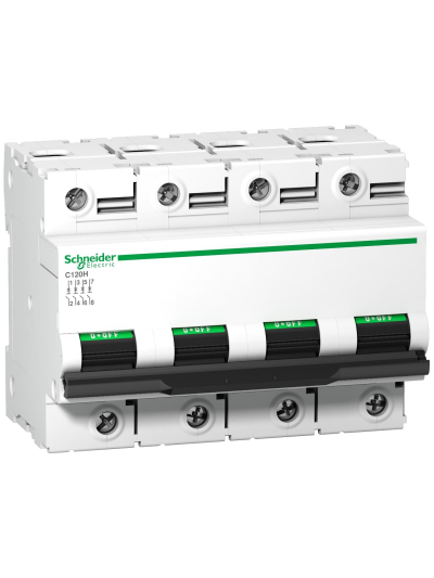 Schneider, 4 Pole, 100A, C120H AC MCB