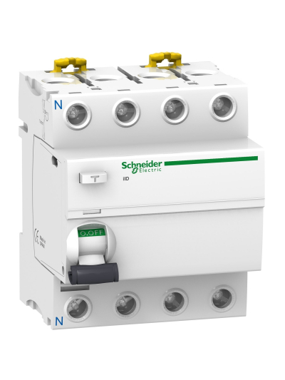 Schneider, ID 4 Pole, 100A, 100mA, AC RCCB