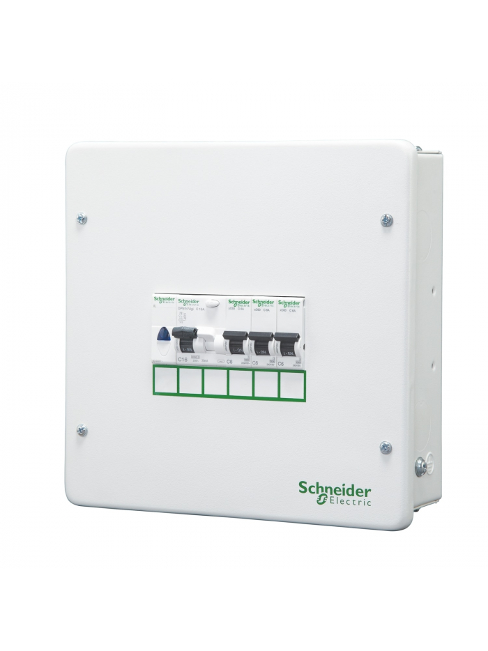 Schneider, Acti 9 IP 30 Single Door, 16 way SPN Metallic Modular DB