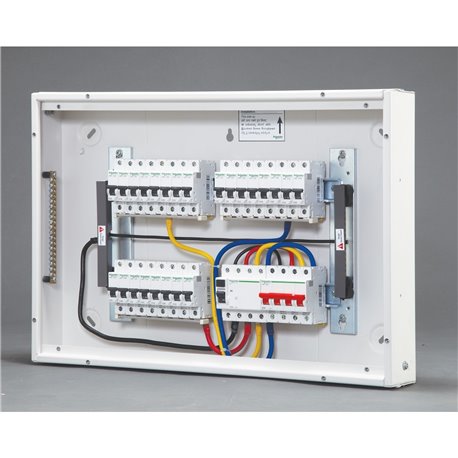 Schneider, Acti 9 IP 30 Single Door, 12 way TPN Metallic Modular DB
