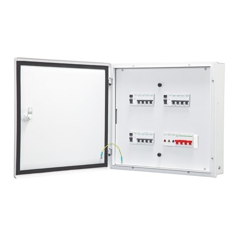 Schneider, Acti 9 IP 43 Double Door, 12 way TPN Metallic Modular DB
