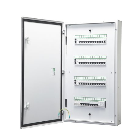 Schneider, Acti 9 IP 43 Double Door, 12 way Per Phase Isolation Metallic Modular DB