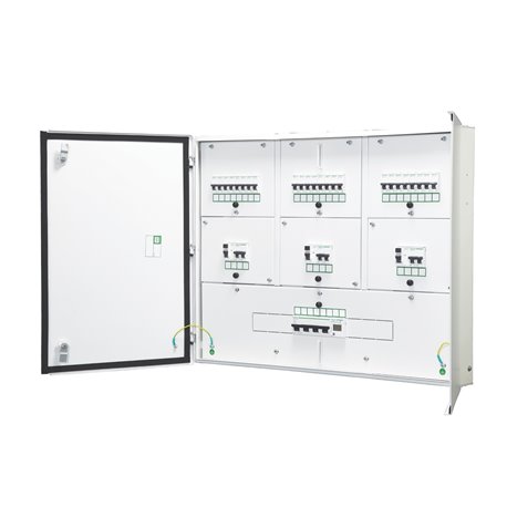Schneider, Acti 9 IP 43 Double Door, 12 way Phase Segregated Metallic Modular DB