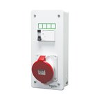 Schneider, Acti 9 IP 30 Single Door, 32A, 5 Pole, Plug & Socket Unit with provision to mount PratiKa Socket for Metallic Modula