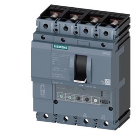 SIEMENS, SENTRON 3VA 4 Pole 63A 55kA MCCB