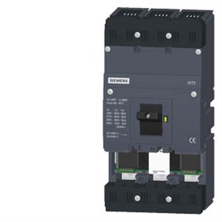 SIEMENS, SENTRON 3VT 3 Pole 630A 36kA Main switching unit without Trip Unit
