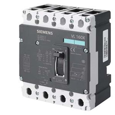 SIEMENS, SENTRON 3VL 4 Pole 100A 55kA MCCB