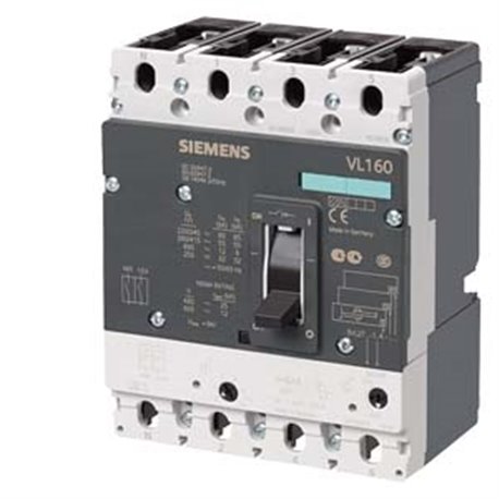 SIEMENS, SENTRON 3VL 4 Pole 100A 55kA MCCB