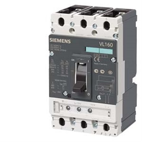 SIEMENS, SENTRON 3VL 3 Pole 100A 55kA MCCB