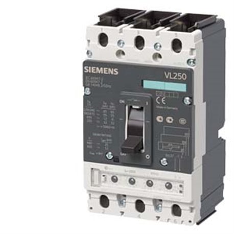 SIEMENS, SENTRON 3VL 3 Pole 200A 55kA MCCB