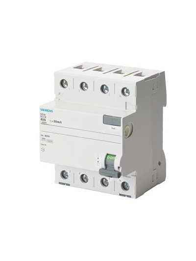 SIEMENS, 40A, 4 Pole, 100mA Betagard 5SV, class AC RCCB