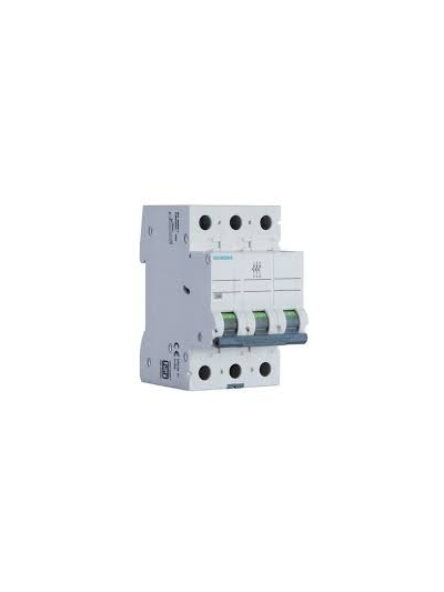 SIEMENS, 3 Pole, 50A, Betagard 5SL7 C-CURVE MCB