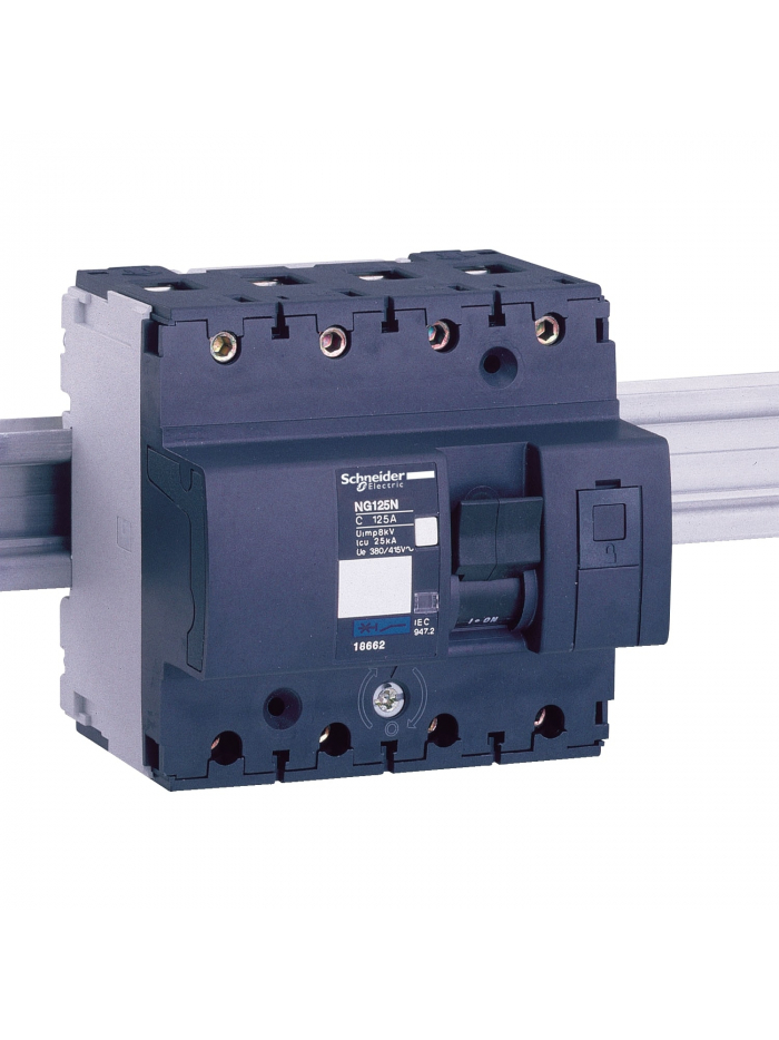 Schneider, 4 Pole, 40A, NG125N B-CURVE MCB