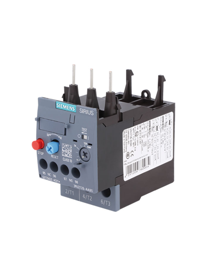 SIEMENS, 9-12.5A, Class 10, 3RU THERMAL OVERLOAD RELAY