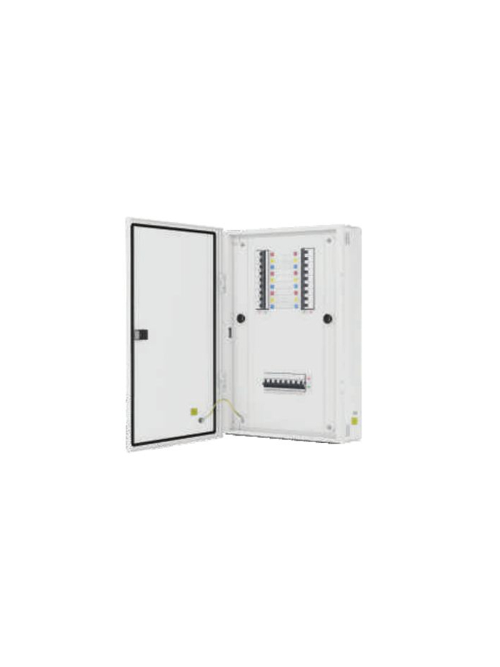 L&T, IP43-Metal Door, 4 way Vertical TPN DB with Modular Incomer