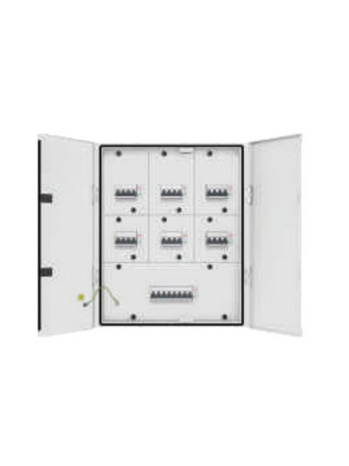L&T, IP43-Metal Door, 6 way TPN Phase Segregated DB with Modular Incomer