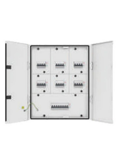 L&T, IP43-Metal Door, 4 way TPN Phase Segregated DB with Modular Incomer