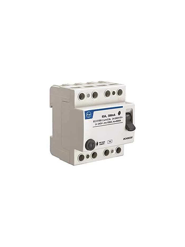 L&T, 63A, 4 Pole, RCCB