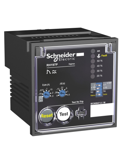 SCHNEIDER, 220/240V AC, Front Panel mounting Vigirex Earth Leakage Protection Relays