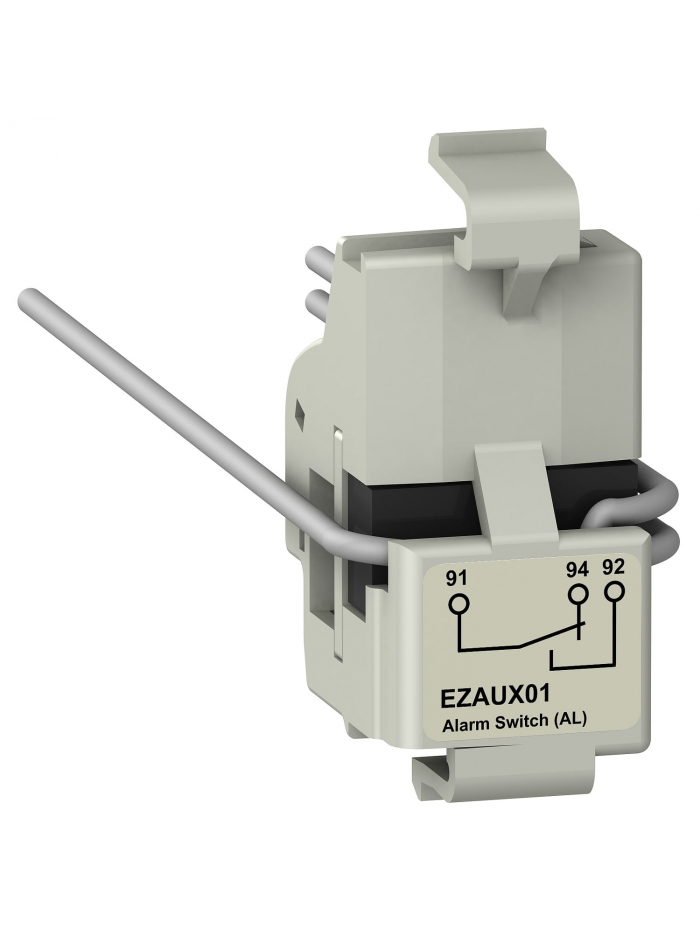 SCHNEIDER, 100A, Auxiliary Alarm Switch 1 C/O Contacts (Changeover) Multifunction for EasyPact EZC100 MCCB 