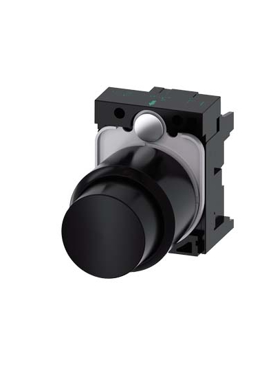 SIEMENS, Mechanical reset Push buttons with extended stroke (12 mm), IP65, Dia 22 mm for 3RU2 Thermal overload relays