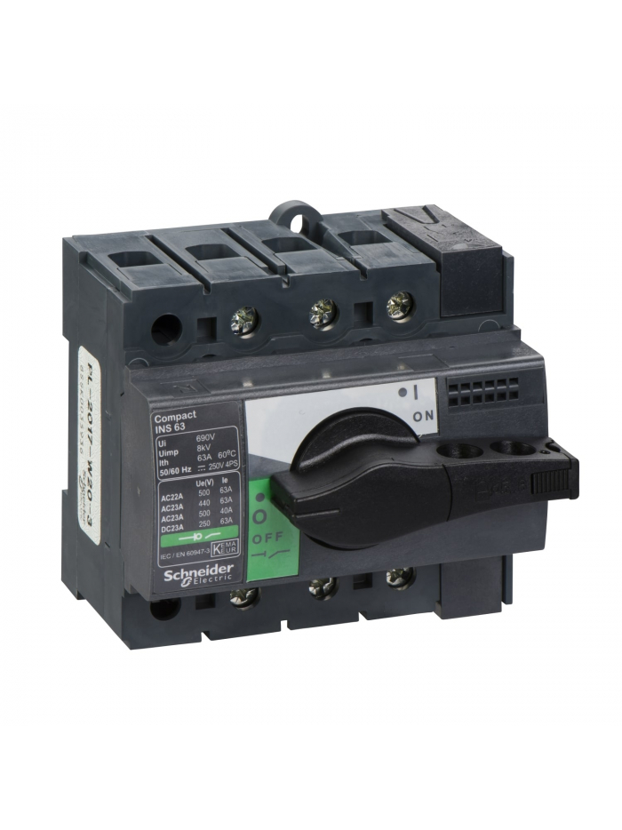 SCHNEIDER, 3 Pole, 63A, Compact-INS & INV 
SD 