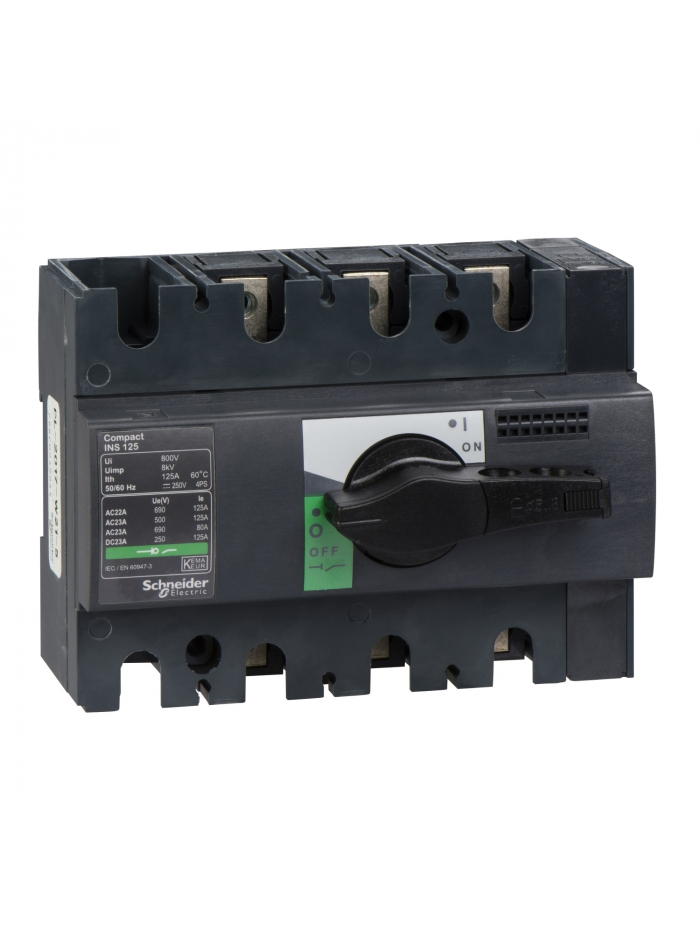 SCHNEIDER, 3 Pole, 125A, Compact-INS & INV 
SD 