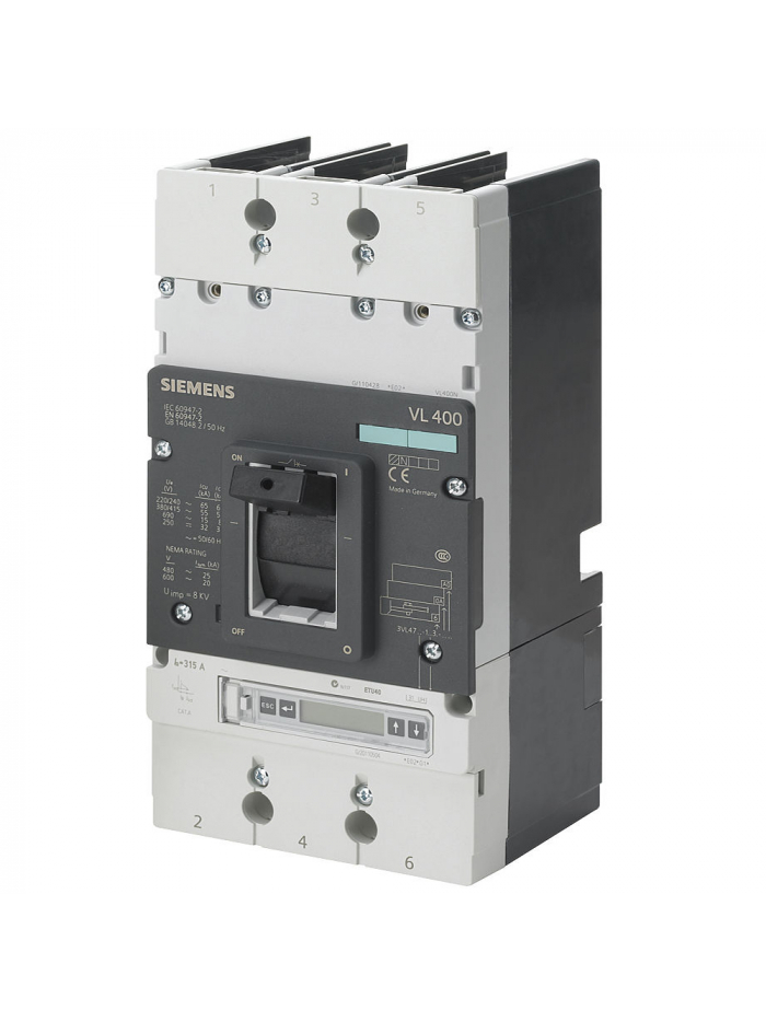 SIEMENS, 3 Pole 400A MCCB